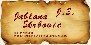 Jablana Škrbović vizit kartica